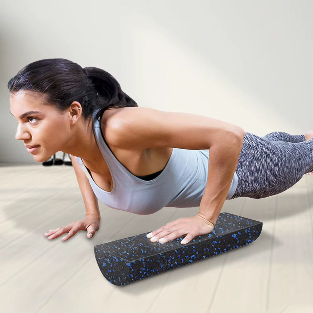 18-inch Half-Round EVA Foam Roller – Yoga, Pilates & Fitness Balance Pad | Massage & Recovery Tool