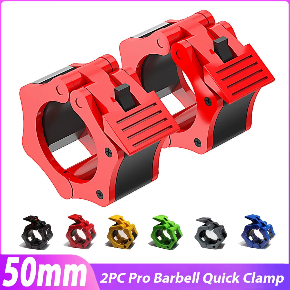 Quick-Lock Barbell Clamps – Secure Dumbbell & Barbell Collars for Weightlifting & Home Gym Training