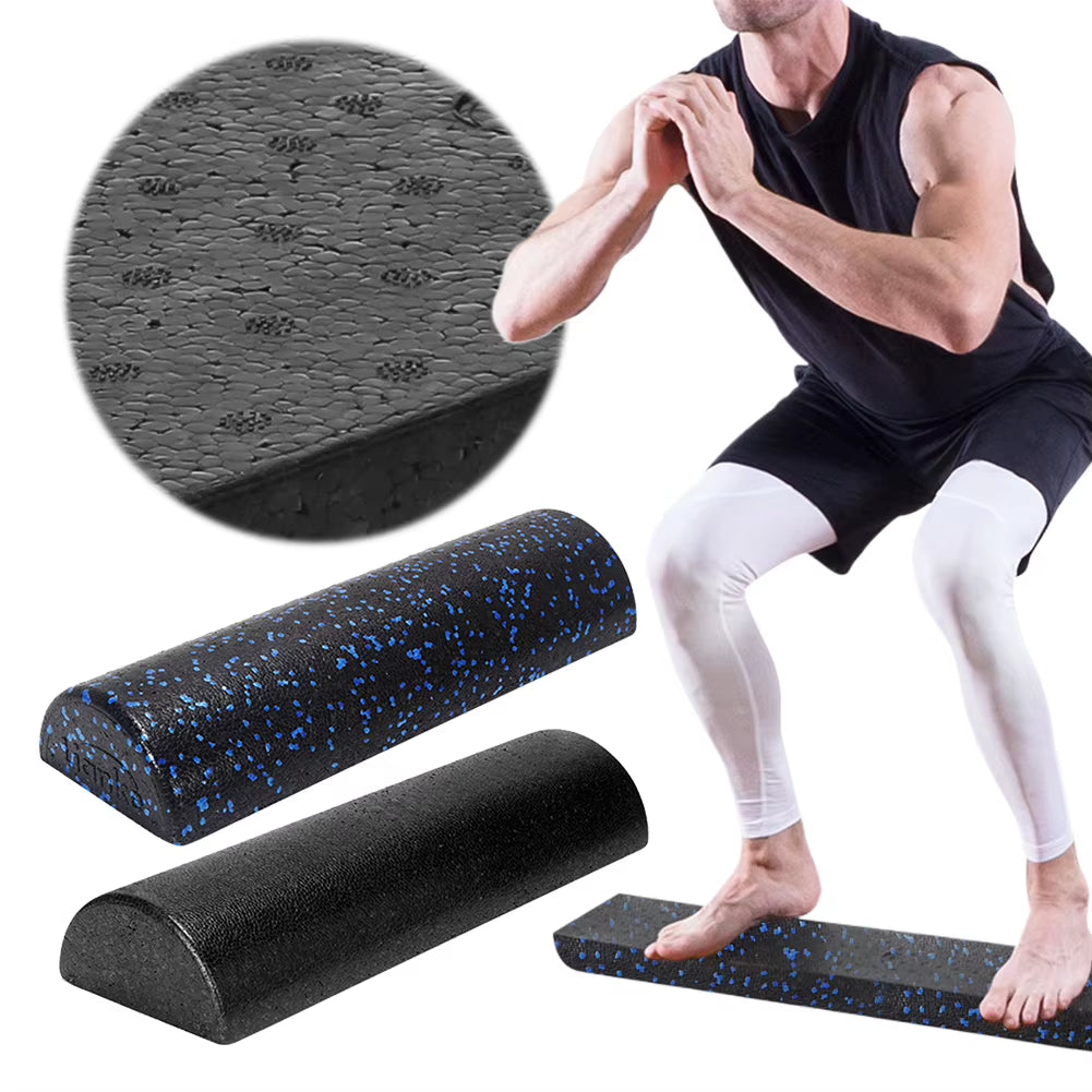 18-inch Half-Round EVA Foam Roller – Yoga, Pilates & Fitness Balance Pad | Massage & Recovery Tool