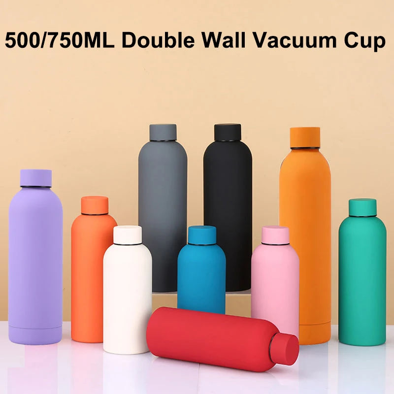 Insulated Stainless Steel Bottle – Durable Sports Kettle for Hot & Cold Drinks (500/750ML)