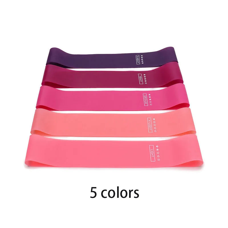 5-Piece Elastic Resistance Bands – Ideal for Yoga, Pilates & Home Workouts