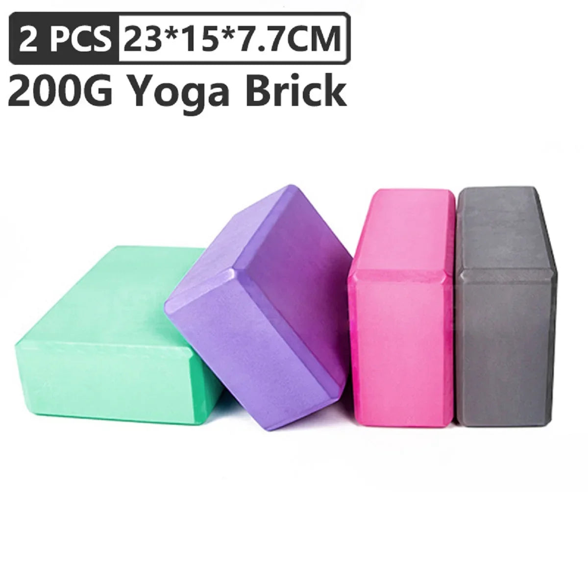 2PCS Foam Yoga Blocks – Perfect for Stretching, Pilates & Fitness Training
