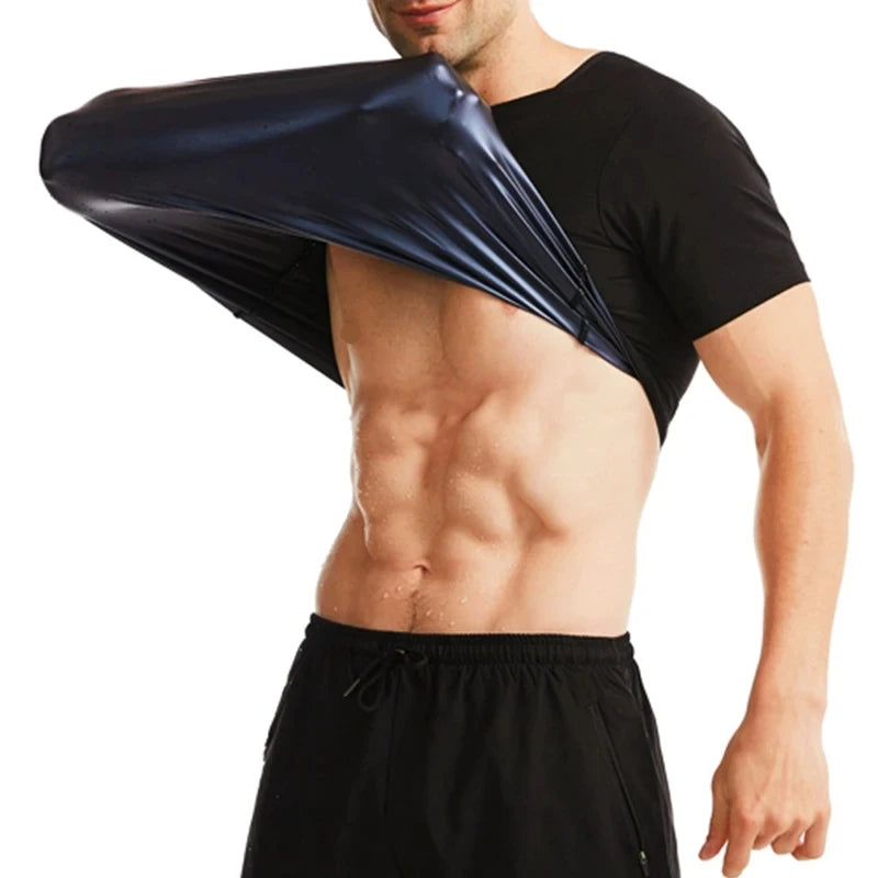 Men's Sauna Sweat Shirt – Slimming Body Shaper for Gym & Fitness