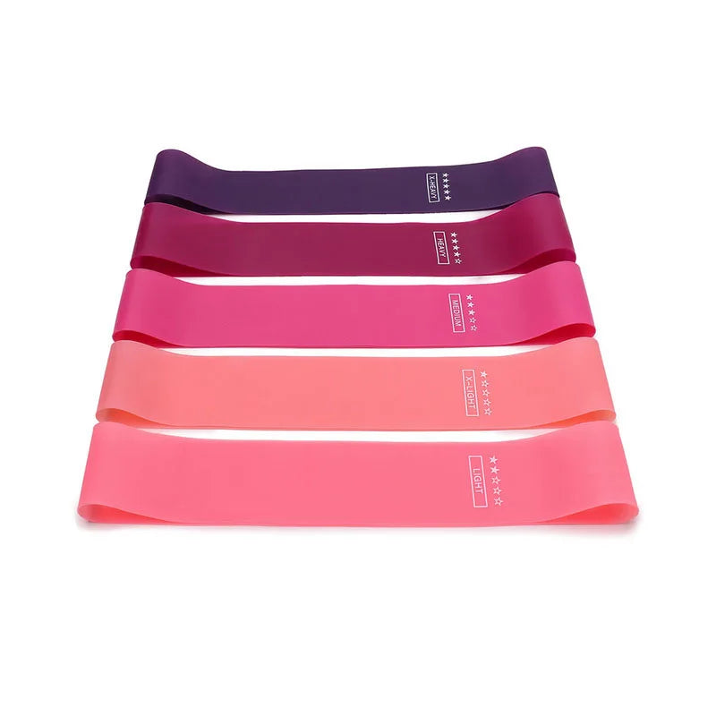 5-Piece Elastic Resistance Bands – Ideal for Yoga, Pilates & Home Workouts