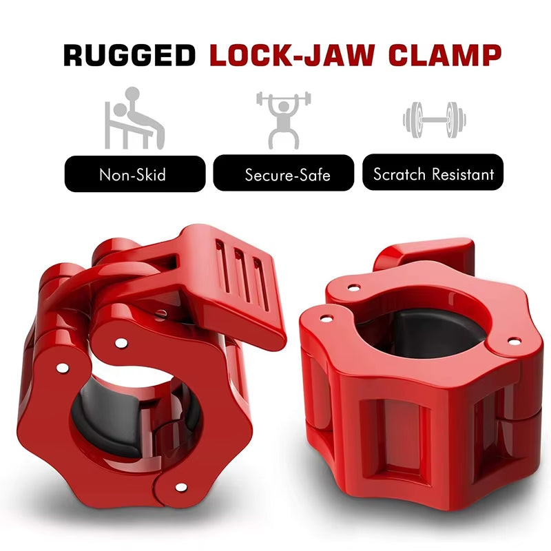 Quick-Lock Barbell Clamps – Secure Dumbbell & Barbell Collars for Weightlifting & Home Gym Training